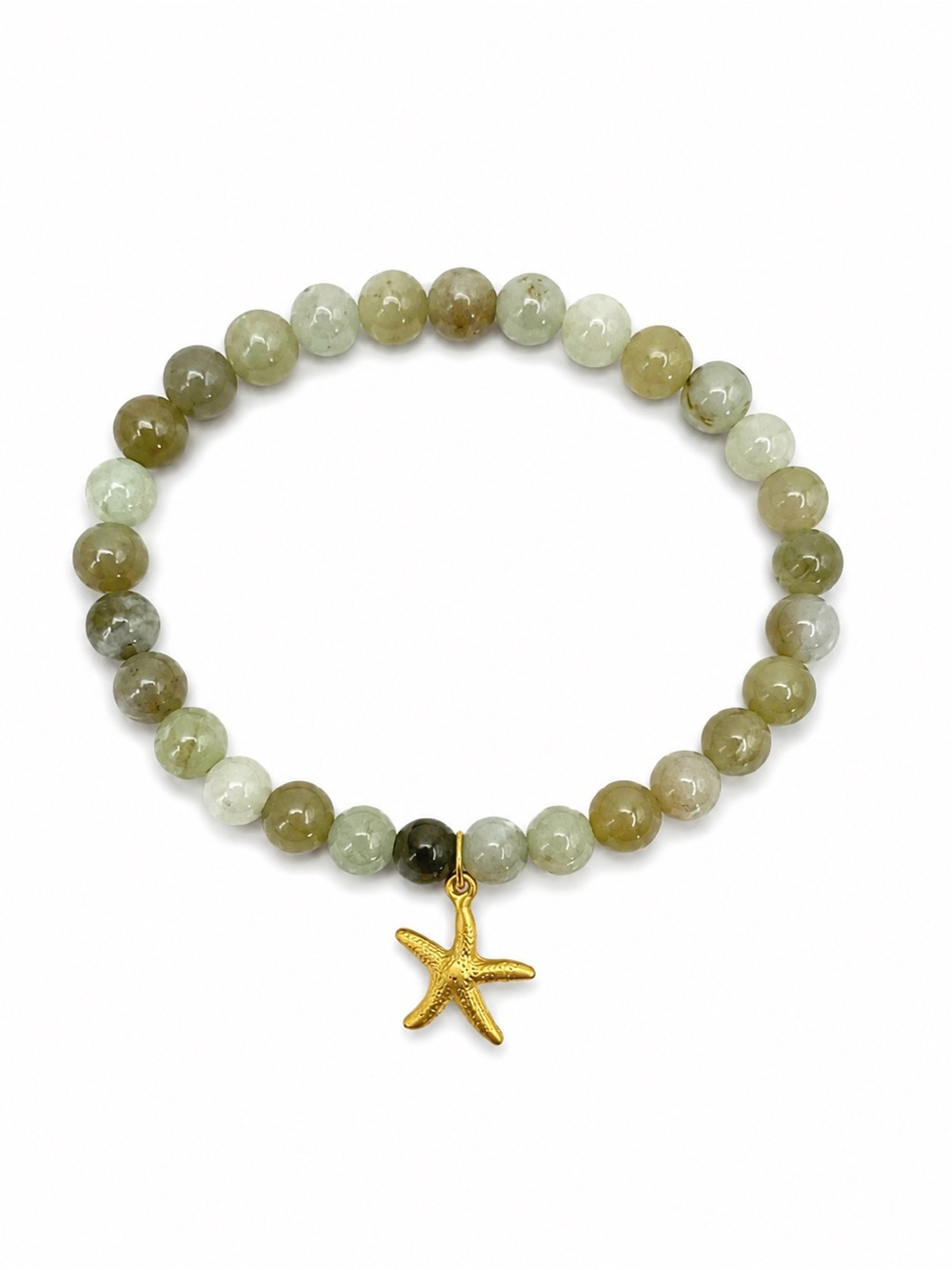 Jade Starfish Stretchy Bracelet